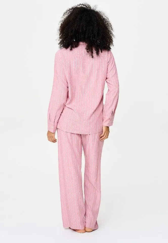 Lingadore Stripes pyjama in vieux roze