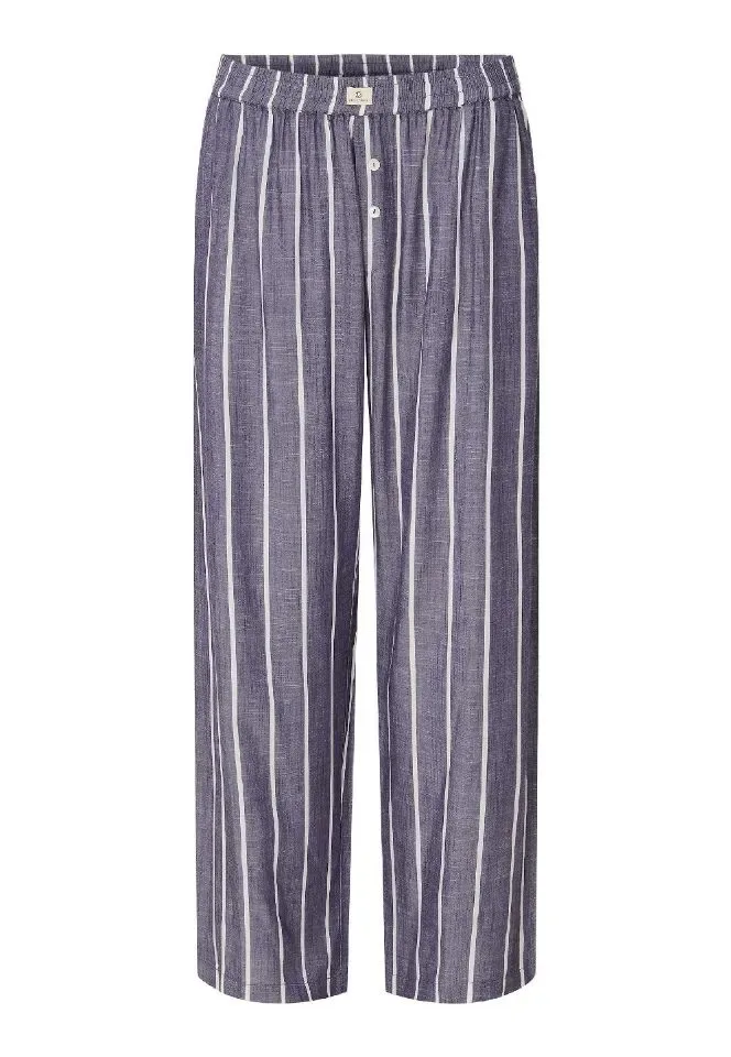 Lingadore Stripes pyjama in denim blauw