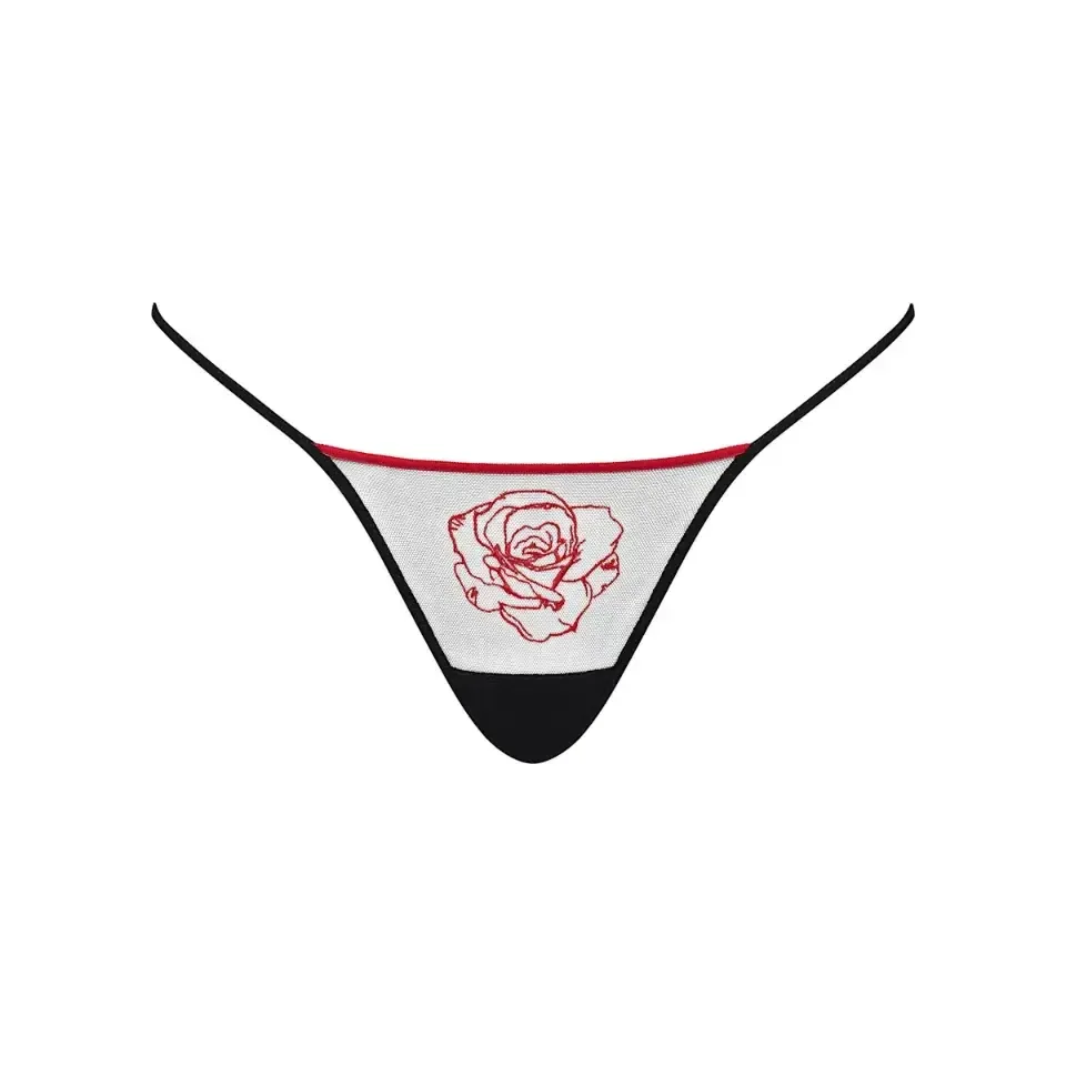 Sarda Mayela string in zwart en rood