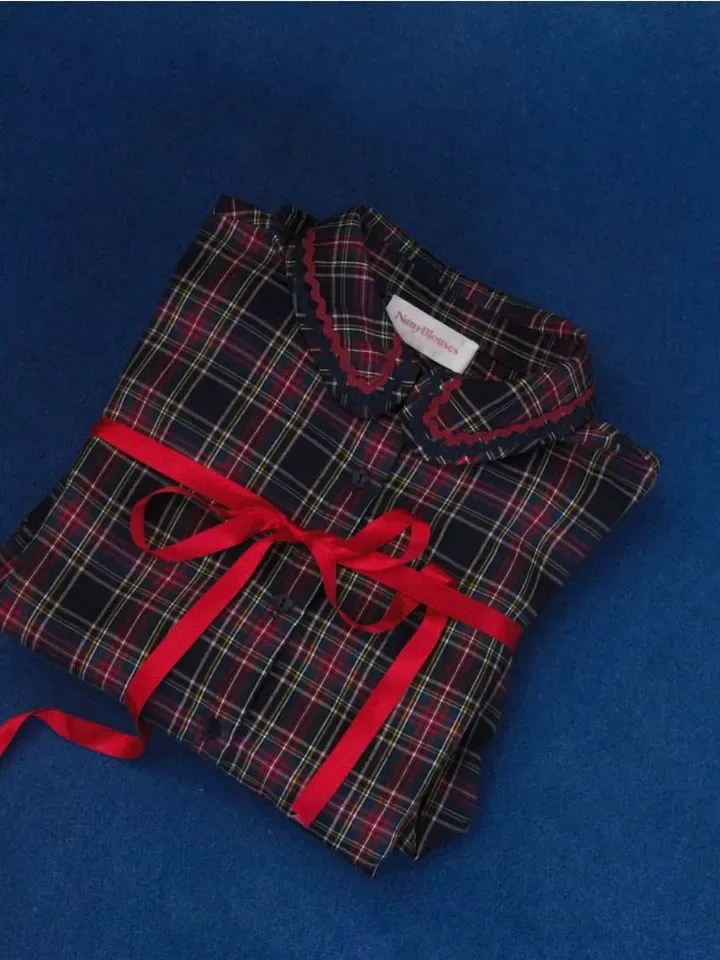 Nany Blouses Le Tartan damespyjama in de Schotse ruit
