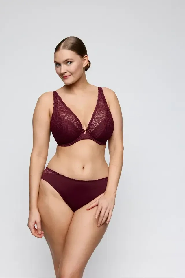 Prima Donna Salerno voorgevormde plunge bh in bordeaux