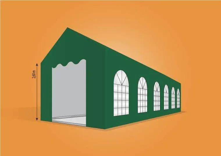 5x12m XXL DONKERGROEN