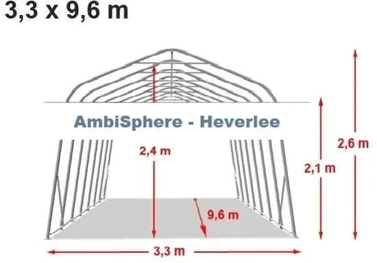 Ambisphere Carport 3,30 x 9,60m PVC