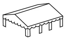 Dakzeil PVC 5x8m Blauw/Wit