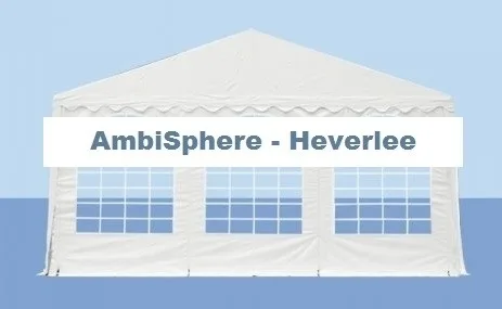Endwall 3m PVC met rits en boogvensters