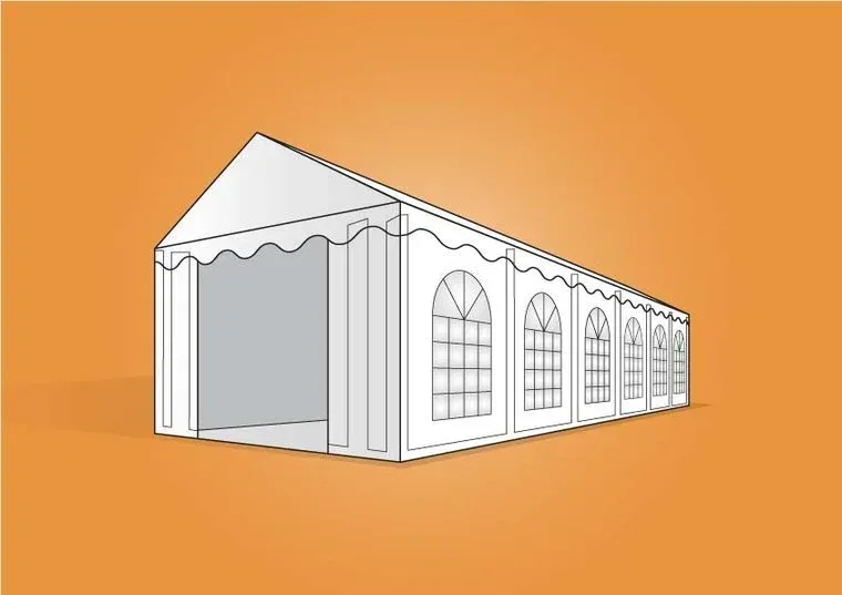 Partytent 6x12m PE