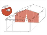 Tussenwand PVC 5m met rits