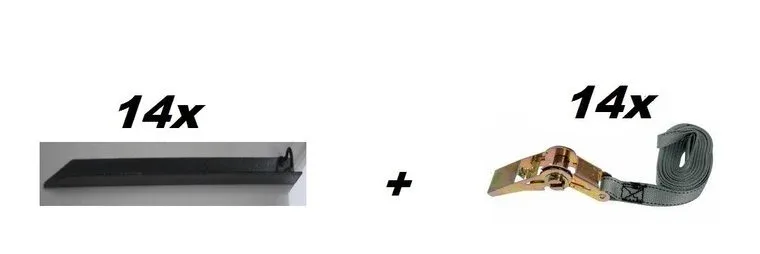 Verankeringsset voor tent 12m lengte