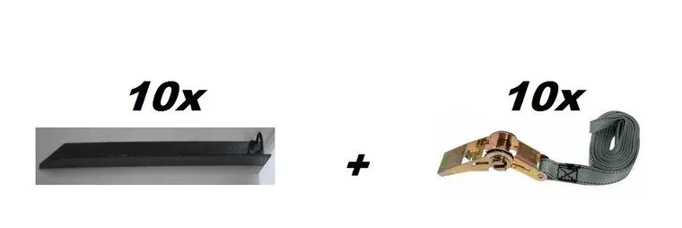 Verankeringsset voor tent 8m lengte