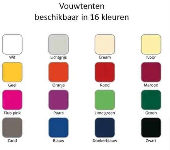 Plooitent 3x3 - Vouwtent 3x3 - Easy Up 3x3 - ALU - Kleur: WIT