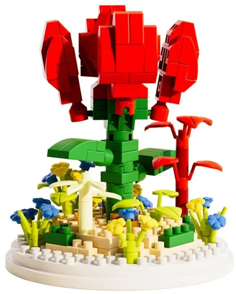 Botanics bouwsteentjes  Rode Roos