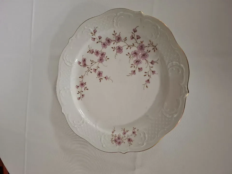 Lindner Bavaria porzellan 	Blütenzweig Anna-Maria	Ronde schaal 	30 cm	Handarbeid