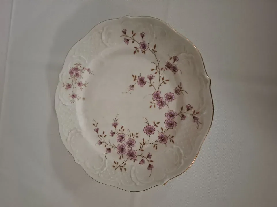 Lindner Bavaria porzellan 	18 Blütenzweig Anna-Maria	Plat bord	24 cm	Handarbeid