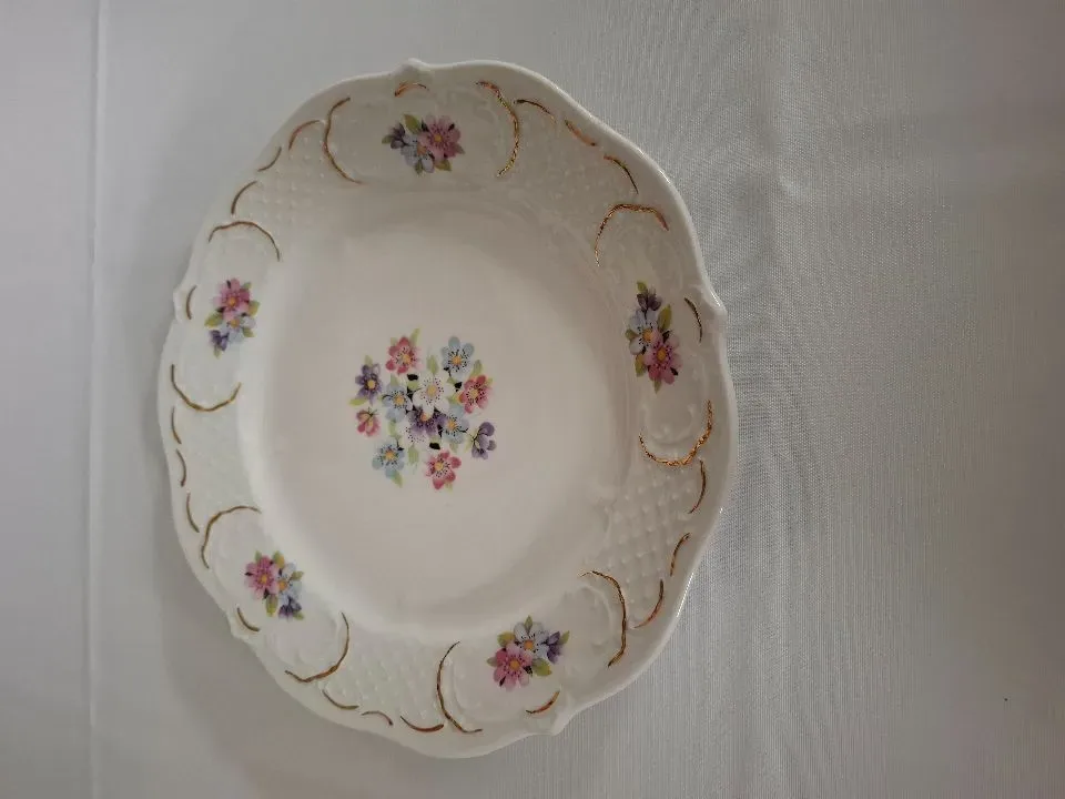 Lindner Bavaria porzellan 	84 Anemone	Plat bord	24 cm	Handarbeid