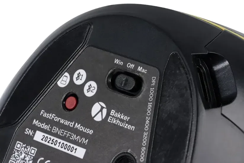 BakkerElkhuizen FastForward 3-Mode Vertical Mouse – Ergonomische Draadloze Muis