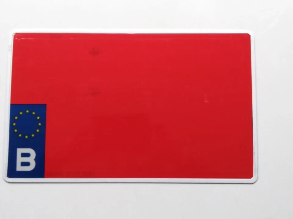 nummerplaat rood vierkant