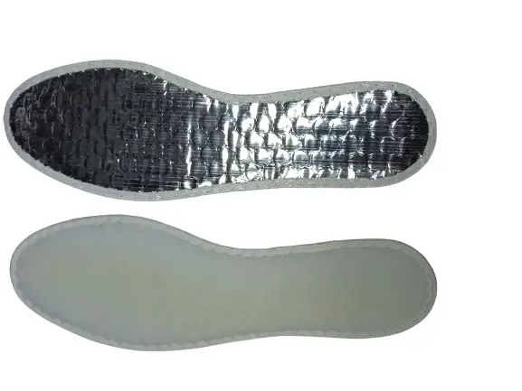 Wollen inlegzolen met aluminium en stoffen rand