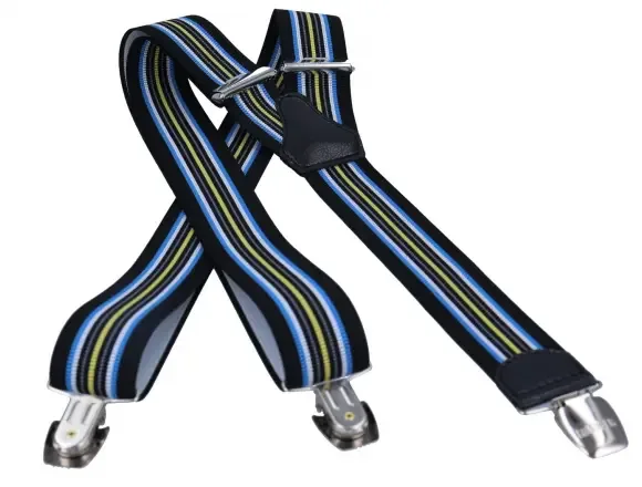 Bretellen Zwart - Blauw - Wit - Geel