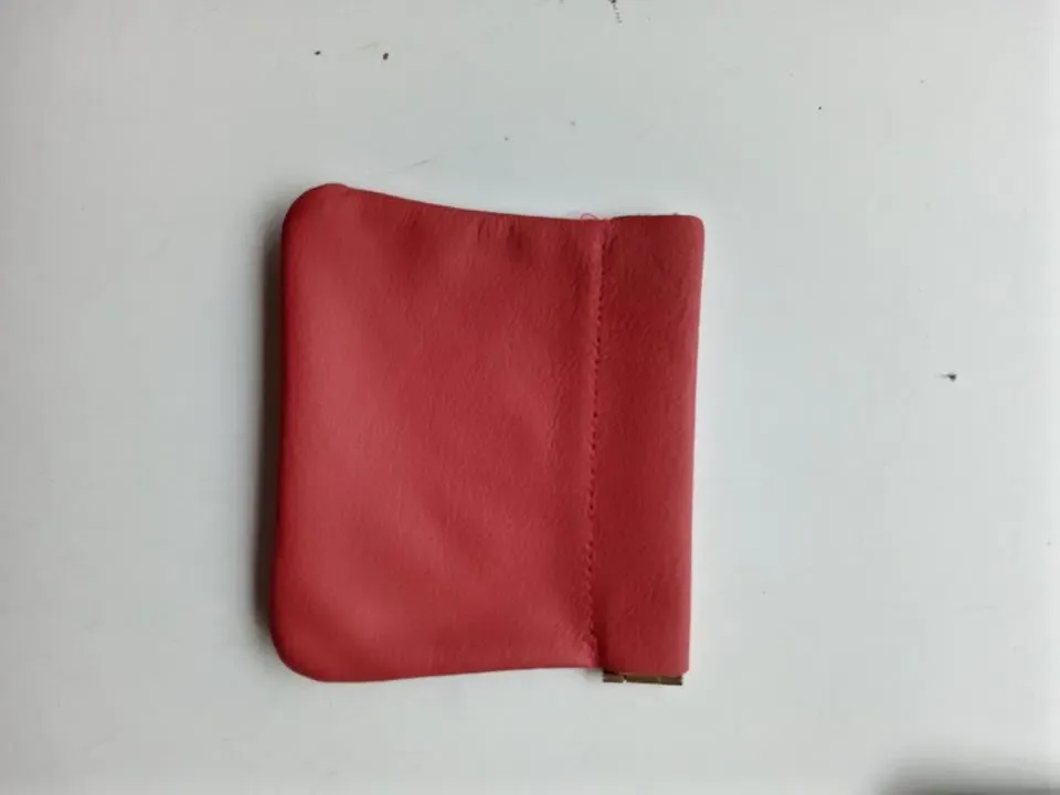 Portemonnee lederen zakje rood