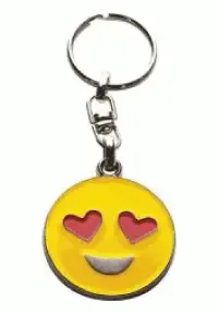 Emoji metalen sleutelhanger  - hearts