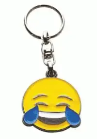 Emoji metalen sleutelhanger - crying smile