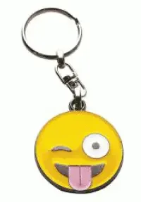 Emoji metalen sleutelhanger - tongue