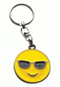 Emoji metalen sleutelhanger - sun glasses