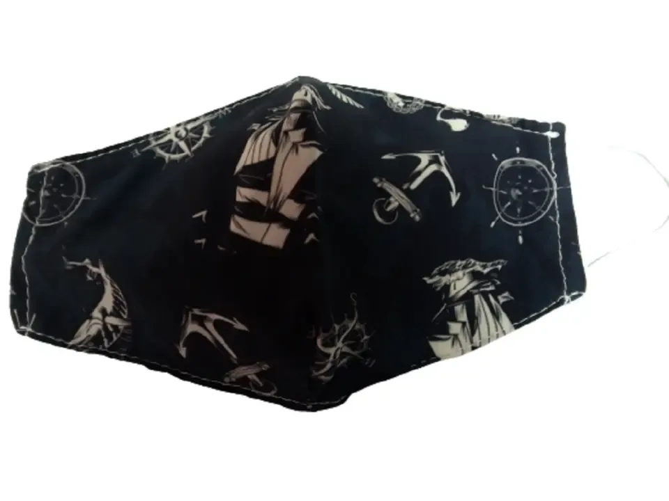 Mondmasker met marine motief