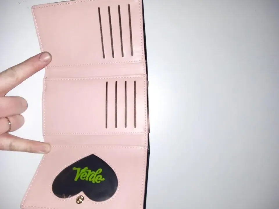 Verde dames portemonnee zwart-roze