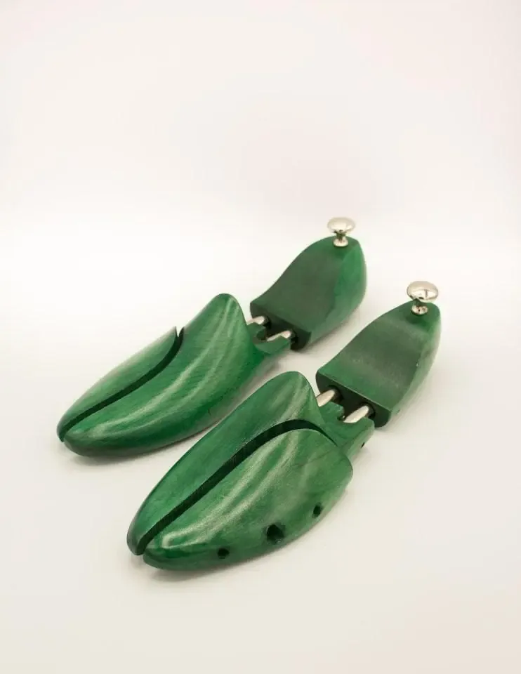JG houten schoenspanner groen
