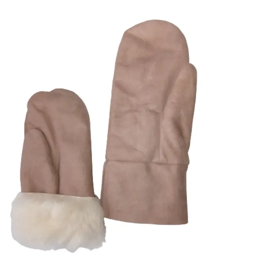 Wanten met schapenwol - beige