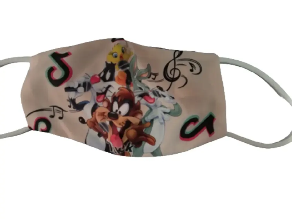 Kids mondmasker looney tunes tiktok - katoen