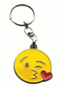 Emoji metalen sleutelhanger - kiss