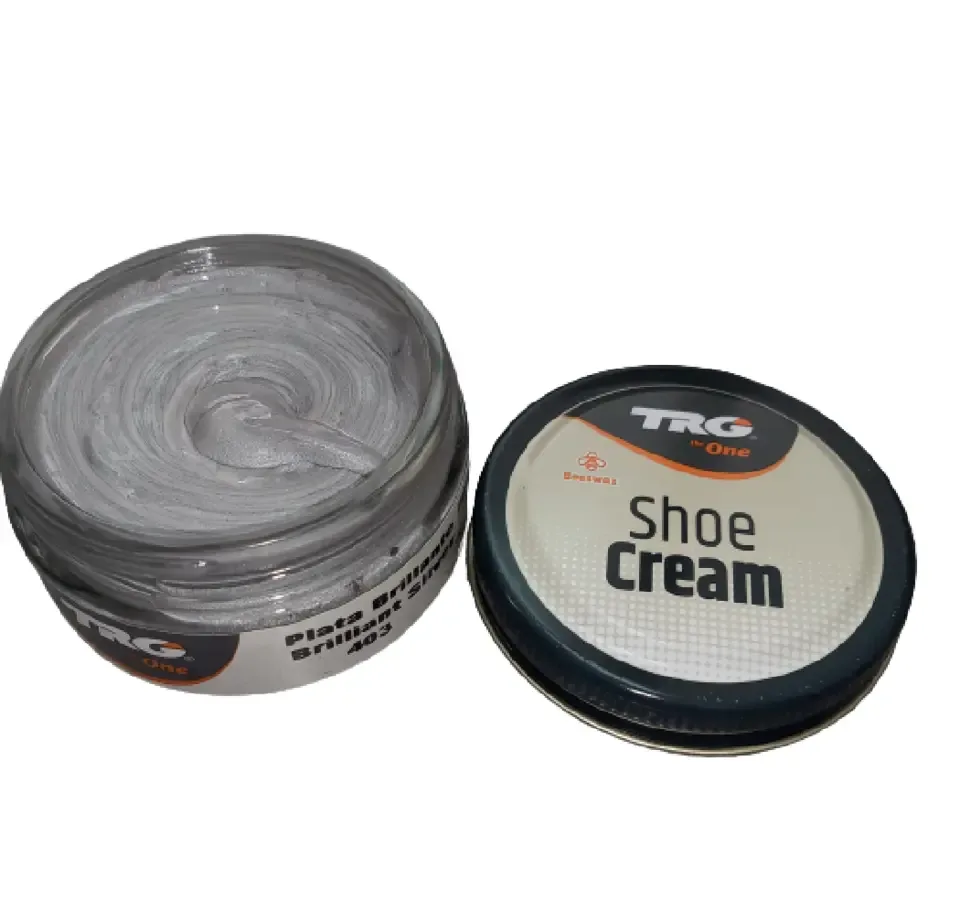 TRG - schoencrème met bijenwas - briljant zilver - 50 ml
