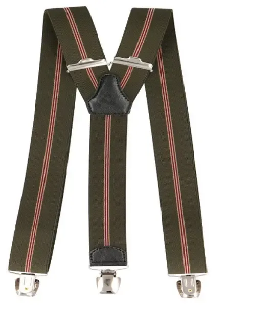 Bretellen Khaki-beige-bordeaux-wit