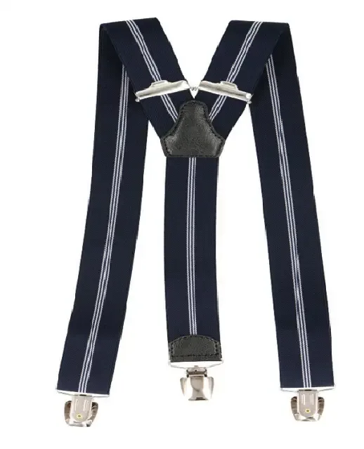 Bretellen Donkerblauw-wit