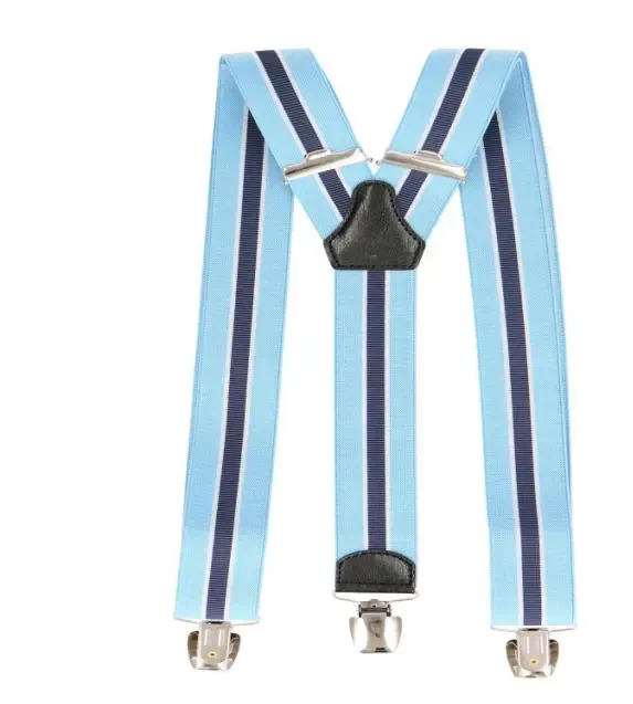 Bretellen Lichtblauw-wit-donkerblauw