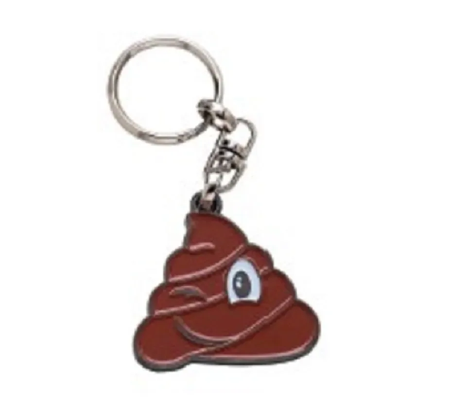 Emoji metalen sleutelhanger - Drol