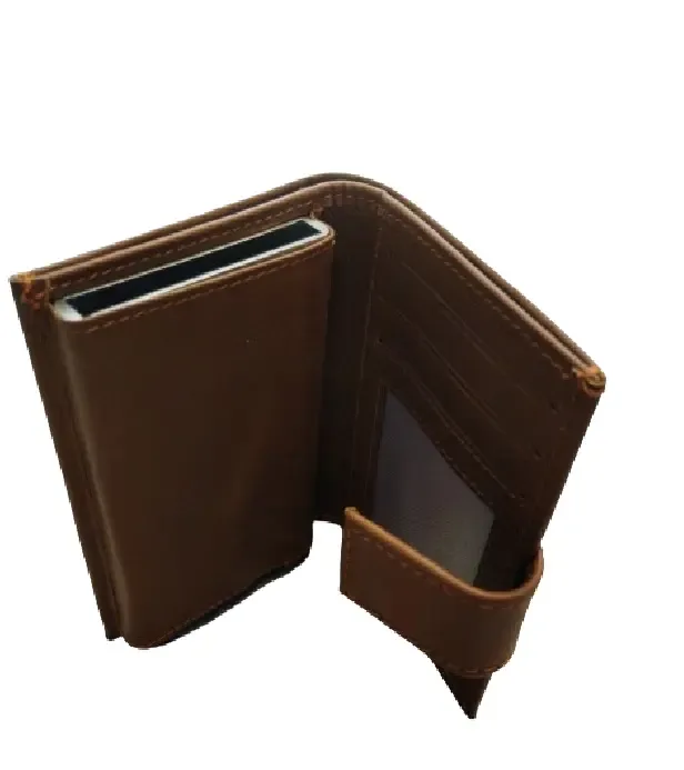 Portemonnee  met card holder automaat - cognac