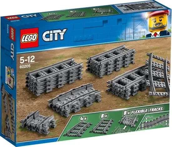 LEGO City - Rechte en Gebogen Rails - 60205