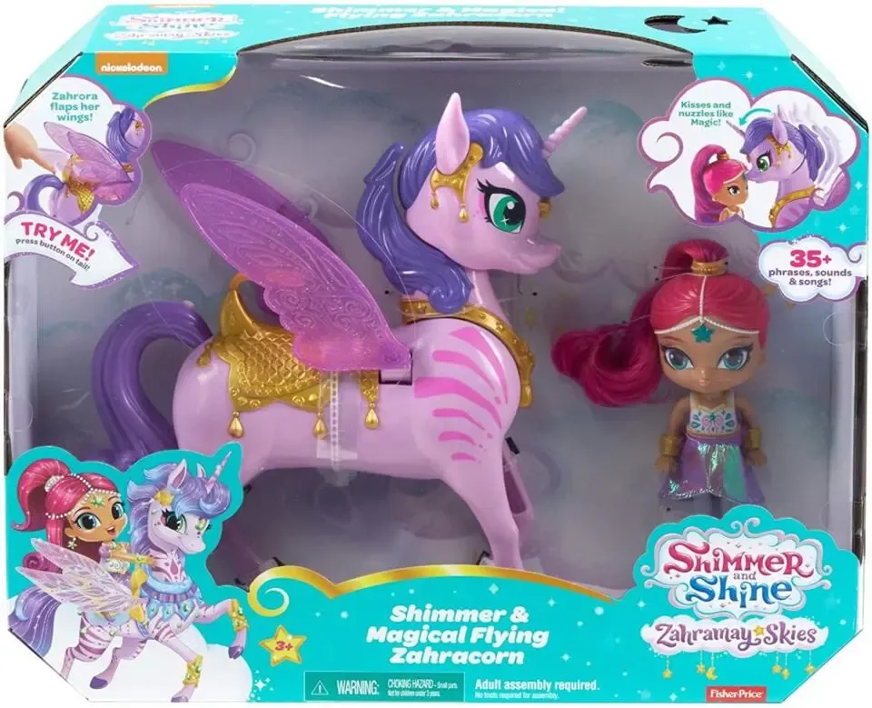 FISHER-Price - Shimmer & Shine Magical Flying Zahracorn + Shine