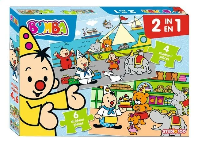 Bumba - Legpuzzel 2 in 1 (met 4 en 6 stukjes)