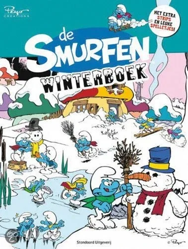 De Smurfen - Winterboek (4 strips + spelletjes)