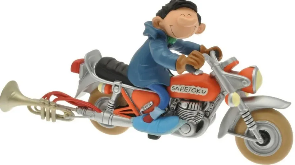 Guust Flater - Guust met motor (Beeld in kunsthars)