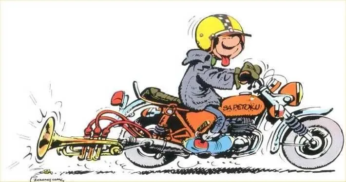 Guust Flater - Guust met motor (Beeld in kunsthars)