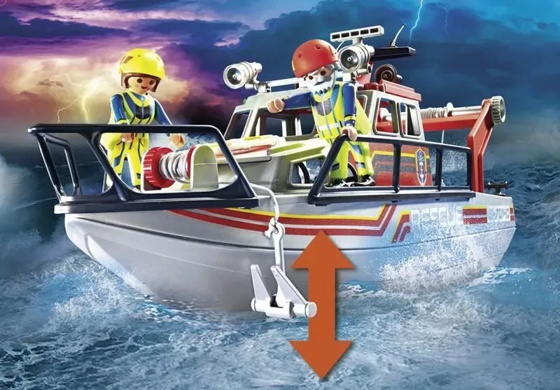 PLAYMOBIL City Action - Redding op zee: brandbestrijdingsmissie met reddingskruiser - 70140