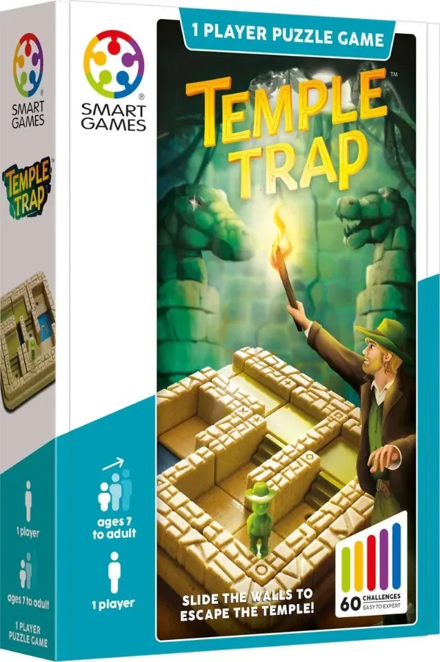 Smart Games - Temple Trap - 60 opdrachten - voor kinderen vanaf 7 jaar én volwassenen - hersenkraker