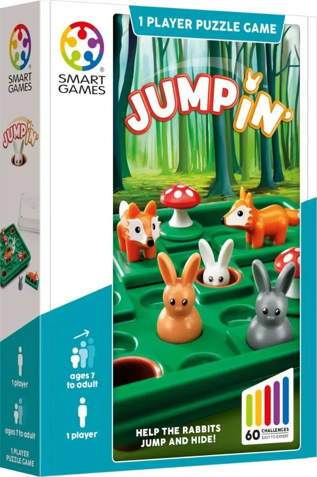 Smart Games - JumpIN - 60 opdrachten - voor kinderen vanaf 7 jaar én volwassenen - hersenkraker