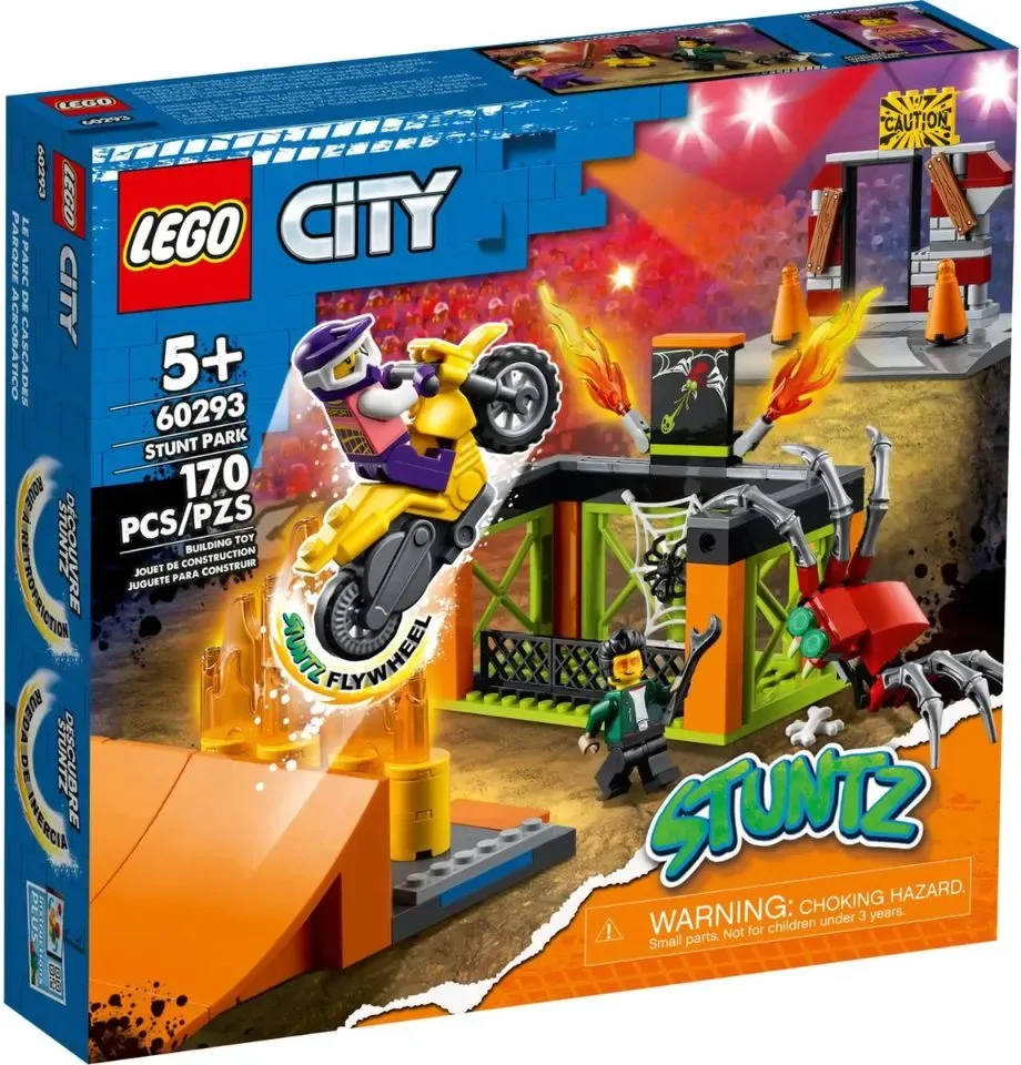 LEGO City Stuntz  - Stunttrainingsgebied, hellingen, spinnenkooi en terugtrekmotor - 60293