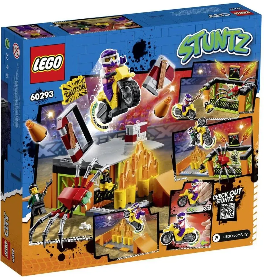 LEGO City Stuntz  - Stunttrainingsgebied, hellingen, spinnenkooi en terugtrekmotor - 60293